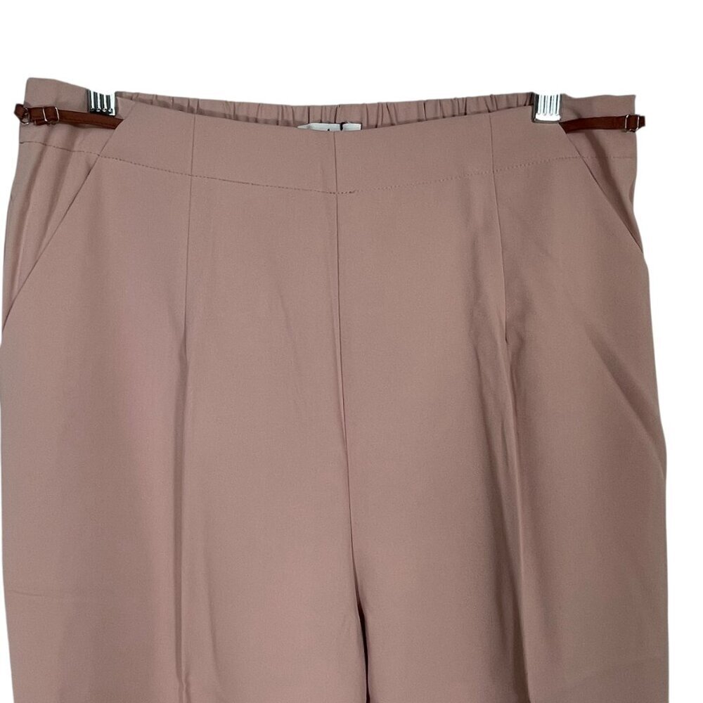 Area Stars Everly High Waist Blush Pink Stretch Trousers NWT Size Large - Picture 8 of 15